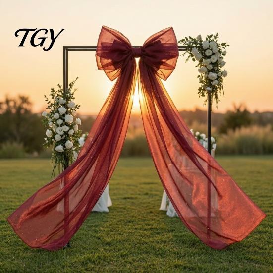 Big Fabric Bows for Birthday Events 79x20 Inch Giant Bow Christmas Tree Topper, Oversized Tulle Extra Large Event Styling Ornament with Long Streamer