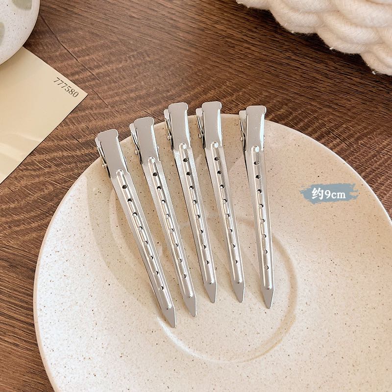 

Новые профессиональные салонные женские зажимы для завивки, металлические серебристые бесшовные зажимы-уточки, фиксирующие зажимы для волос без заломов, парикмахерские инструменты