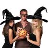 Creative Black Folds Wizard Hat Angled Witch Hat Popular Witch Costume Hallo