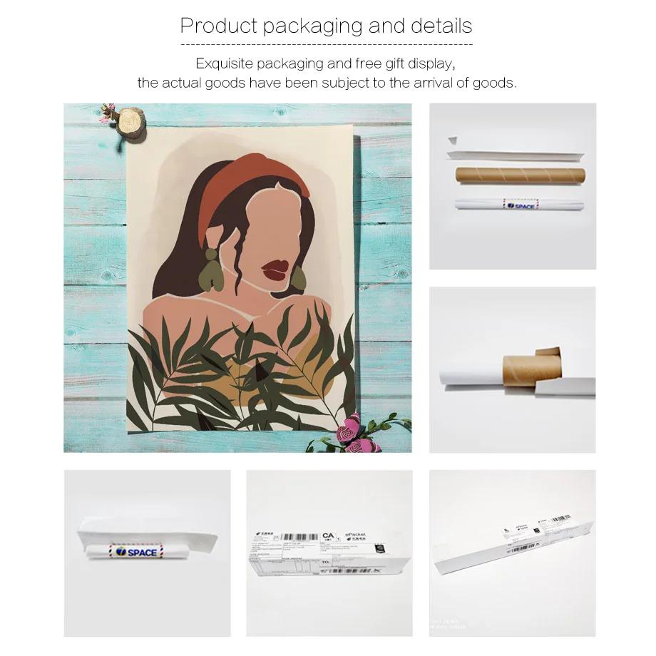 Abstract Black Girl Beach Palm Vacation Wall Art Canvas Painting Nordic Posters And Prints Wall Pictures For Living Room Decor