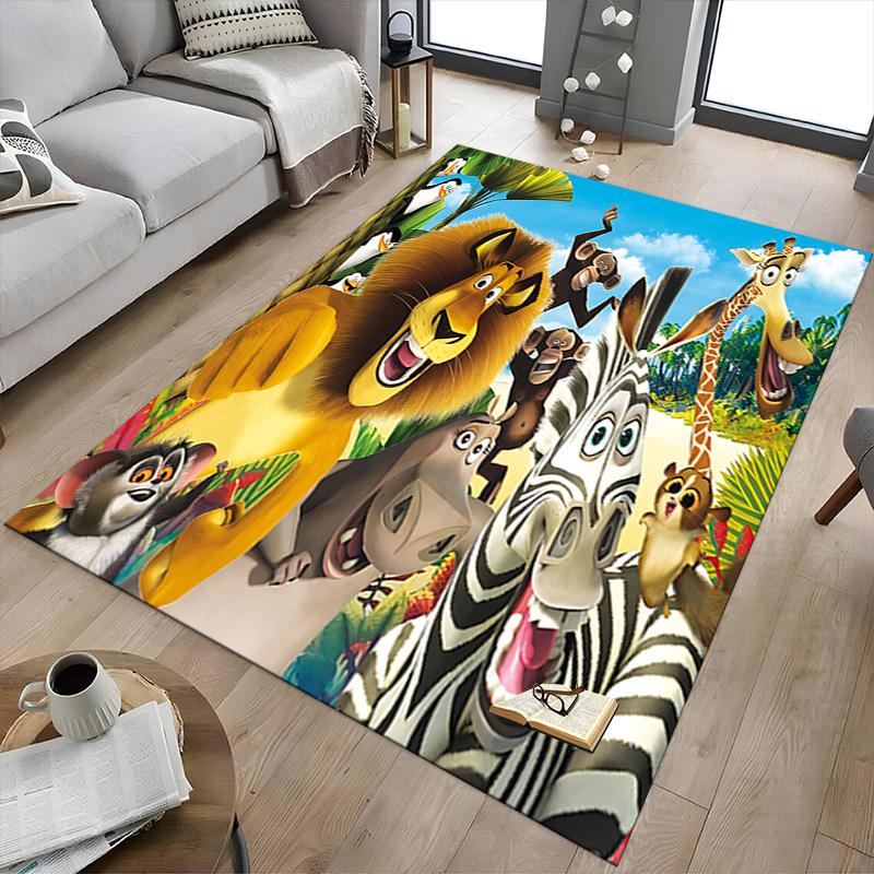 Jungle Safari Adventure Carpet For Playroom Bedroom Living Room Sofa Home Decorkids Game Area Rug Nonslip Floor Mat