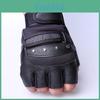 Herren Sommer Halb-Finger Trainingshandschuhe Aus Leder Und Pu Material Für Outdoor-Training