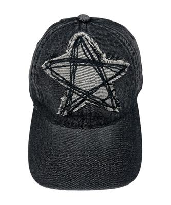 SK8ER ROCK Doodle Star Washing Denim Ball Cap (Black)