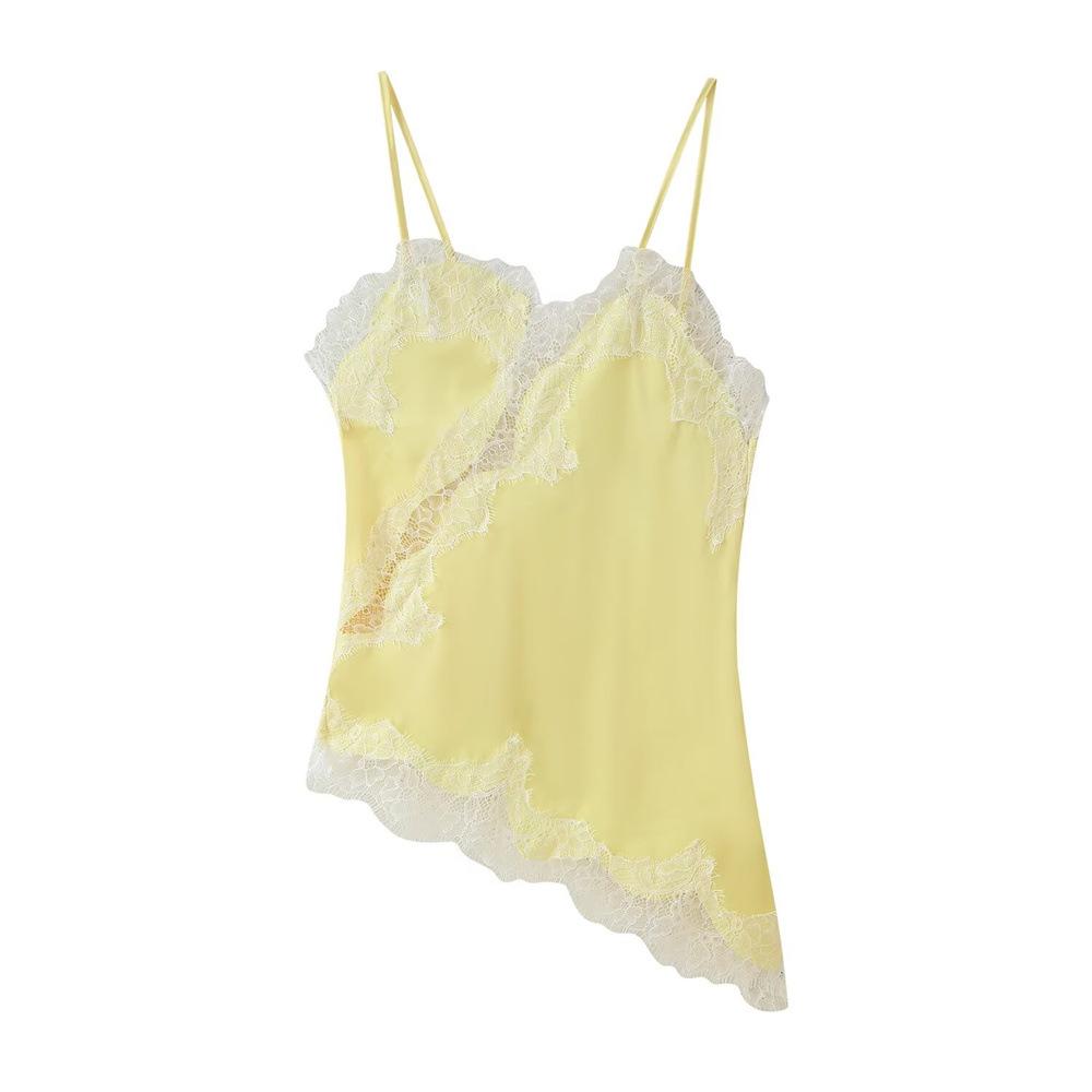 Women's Lace Trim Camisole Top Summer New Fashion Sexy Sleeveless Tank Tops for Women