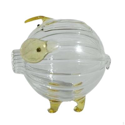 Transparent Piggy Bank Storage Bottle Home Decor Decorative Banknote Case Saving Box for Fireplace