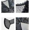Fairy Style Semi-Sheer Backless Nightgown Ice Silk Mesh Polka Dot Slim Fit Long Cami Loungewear 535 Dreamy Lightweight Sleepwear for Summer Nights