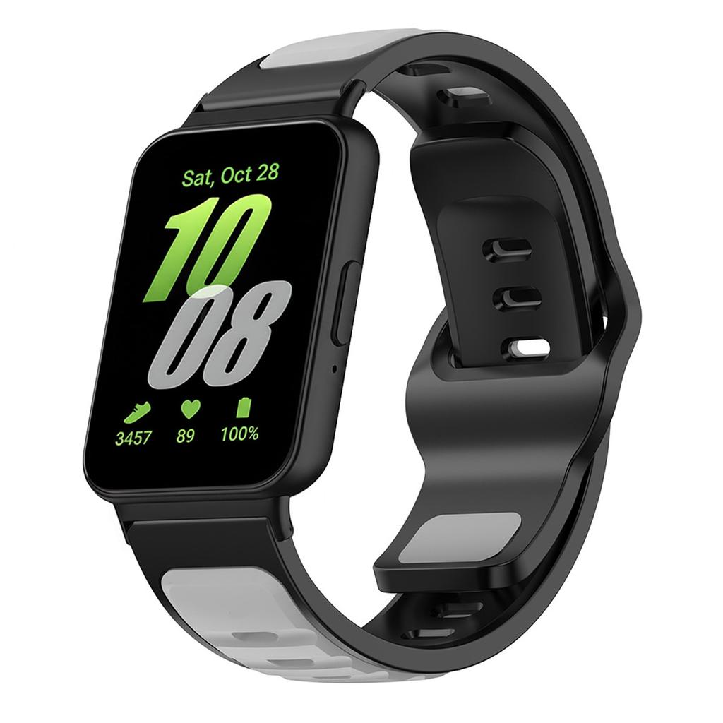 Two Tone Silicone Band For Samsung Galaxy Watch Fit 3 Sport Strap For Galaxy Fit3 Adjustable Smartwatch Breathable Bracelet
