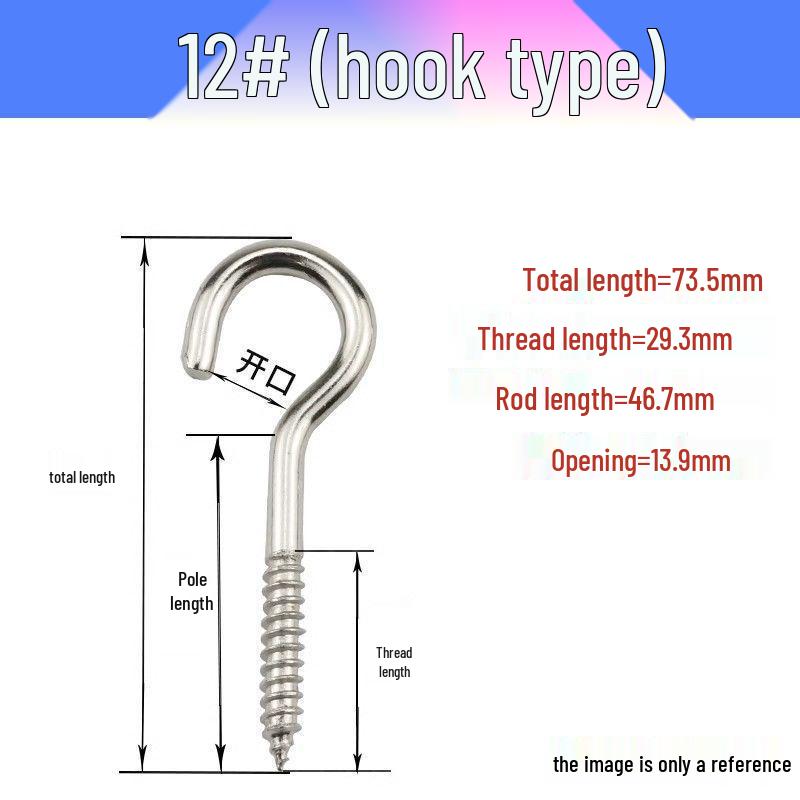 Eye Bolt & Assorted Hooks with Self-Tapping Screws