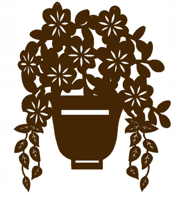 2. Flowerpot pendant, flowers, openwork decoration, COLORS