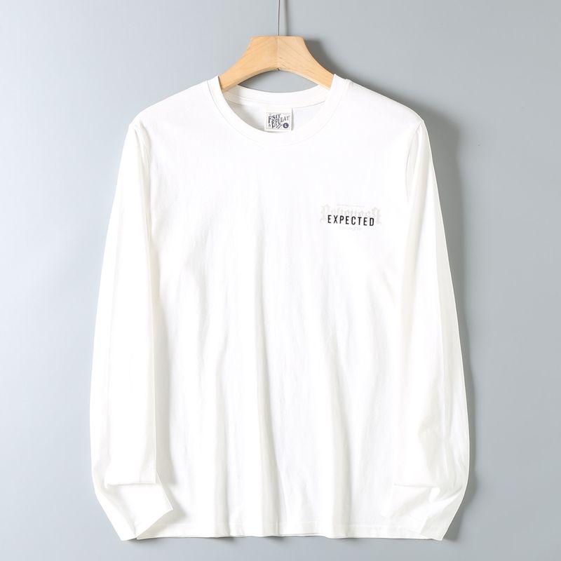 Original Export Surplus Genuine Cotton Washed Brushed Round Neck Long Sleeve T-Shirt for Men, Fashionable Casual Printed Base Shirt