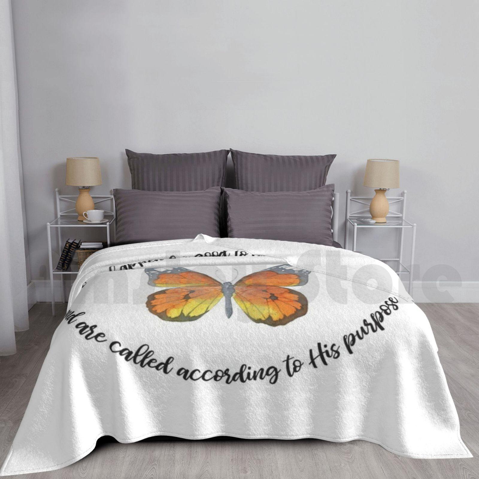 Romans 8 : 28 Blanket Fashion Custom 28 Verse Bible Romans All Things Happen Good Those Who Love Lord Called Size: 75*100cm, Weight: 230 GSM