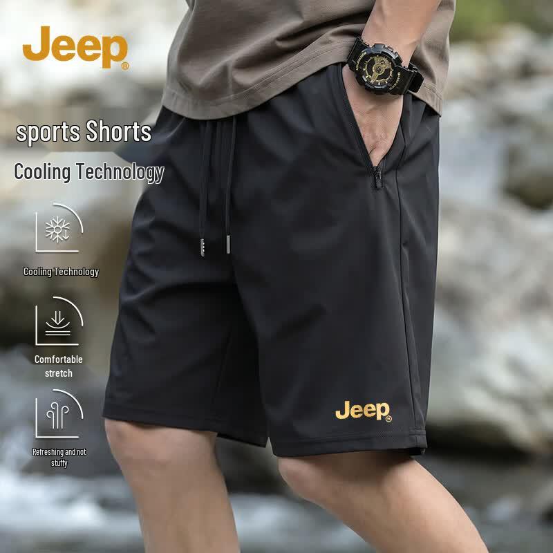 JEEP Men s 3D Elastic Cooling Sports Shorts 2XL
