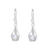 Womens Zircon Crystal Jewelry Set Vintage Rotating Teardrop Necklace Earrings Boho Chic Accessory