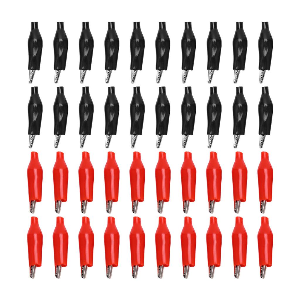 20 Pair Electric Test Clip Single Handle Battery Charger Clamp Electrical Assortment Charging Clip for Power Test