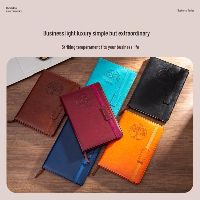 Cross-Border A5 Soft Leather Retro Business Notebook Diary