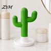 Stable Earphone Display Cactus Headphone Stand And Watch Holder, Desktop Organizer with Cable Storage PLA 3D Printed Tray, Rack for Earphones