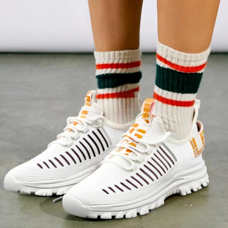 Women'S Lightweight Tennis Shoes Fashionable Comfortable Lace Up Shoes Outdoor Volleyball Tennis Training Sports Platform Shoes