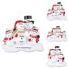 Charming Resin Diy Snowman Family Ornaments For Festive Christmas Decor