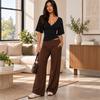 Women's European Color Block Striped V Neck T-Shirt Casual Versatile Top for Spring Summer Commute