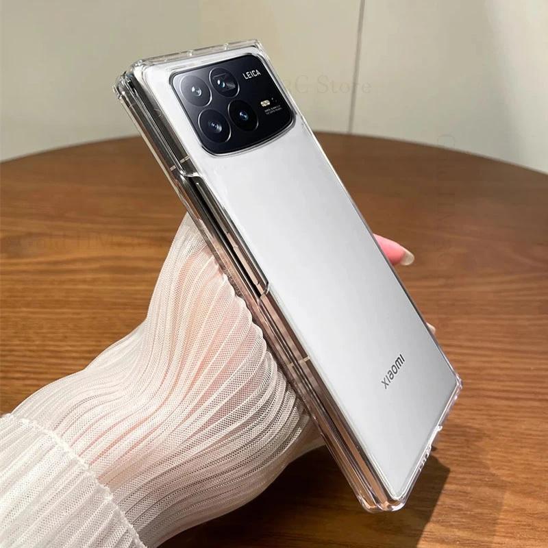 För Xiaomi Mix Fold 4 HD Transparent Telefonfodral för Mi Mix Fold 3 2 Hårt PC-skyddsfodral för Mix Fold 2 Klart Tufft Fodral För Mix Fold 4 3 2 Fundas