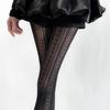 New Pattern Transparent Fishnet Stockings Women Sexy Lace Hollow-out Jacquard Slim Pantyhose Spicy Girls JK Striped Mesh Tights