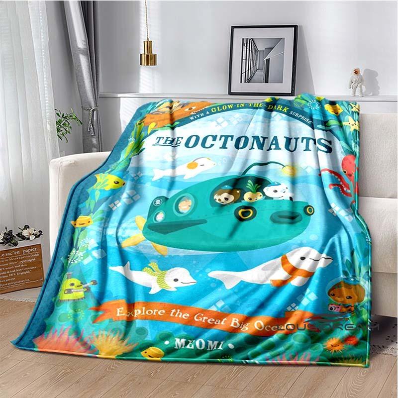 New ModelCute Octonauts Cartoon Children's Blanket Suitable for Family Bedrooms, Beds, Sofas, Travel, Offices, and Other Places