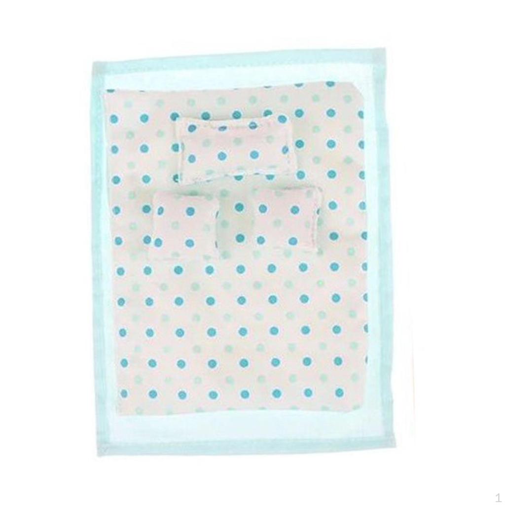 1/12 Scale Mini Bedding Doll Accessories Model Realistic DIY Craft House Set for