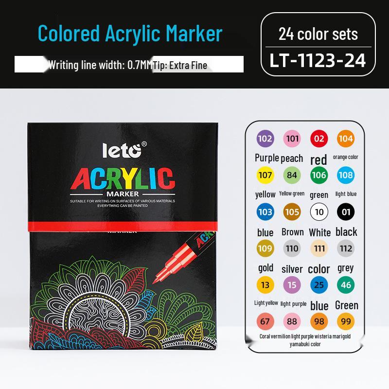 Acrylic Marker Set: 260 Waterproof, Quick-Drying Colors for Art Students and DIY Graffiti.