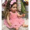 Nový příchod Lifelike Princess Reborn Baby Dolls celosilikonový vinyl voděodolný bebe Reborn Boneca zakřivené vlasy Girls Playmates