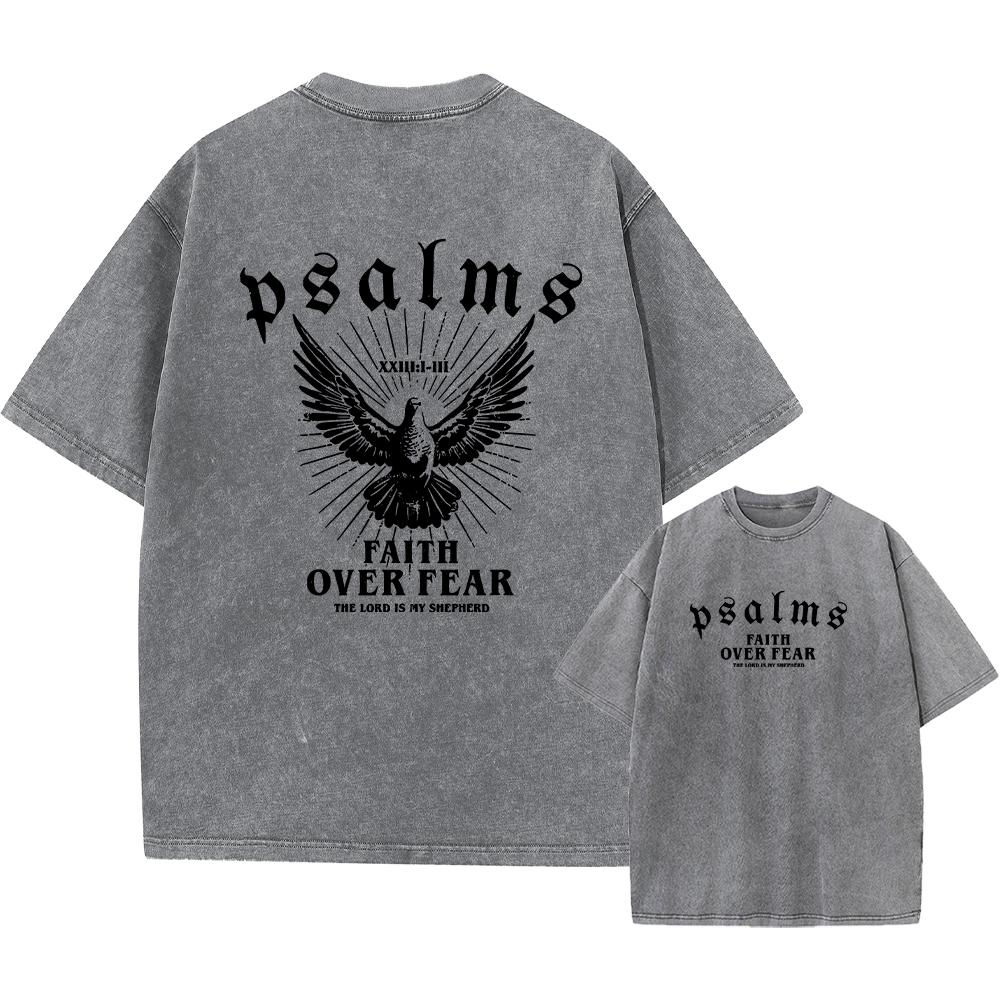 Retro Distressed Washed TShirt For Men Summer Style Pigeon Print Heavyweight Pure Cotton Loose Fit Crew Neck Short Sleeved S