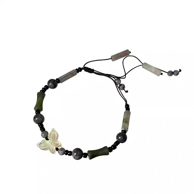 New Chinese Colorful Bead Bracelet for Women Antique Elegance Adjustable Multi Layer Stackable Hand Jewelry