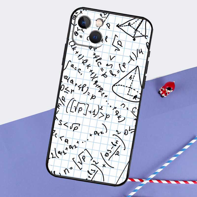 E mc2 Formula Math Funny  Science Phone Case For iPhone 16 Pro Max 12 13 Mini 11 14 15 Pro Max XR 15 16 Plus 16e Back Cover