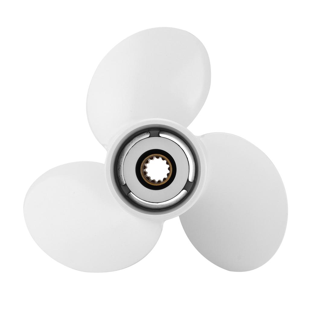 10 38x13in Bootsaußenborder Propeller Aluminiumlegierung 3 Blätter 13T RH Ersatz für Yamaha Motoren