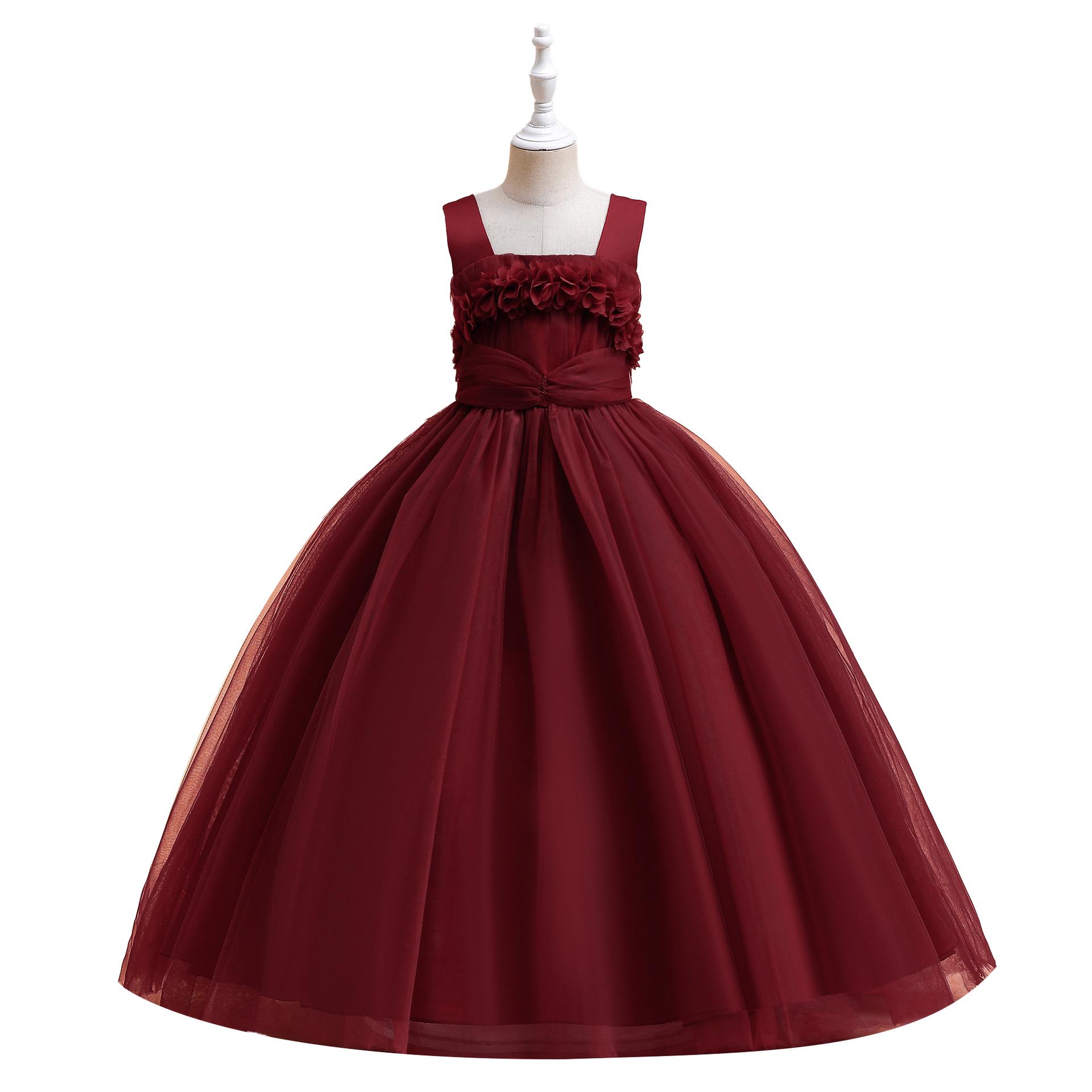 Girls  High-End Mesh Princess Formal Dress for European & American Events 160 cm