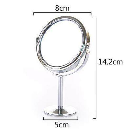 Personalized Round Double-Sided Dressing Table Mirror for Girls - Princess Flip Desktop Mirror