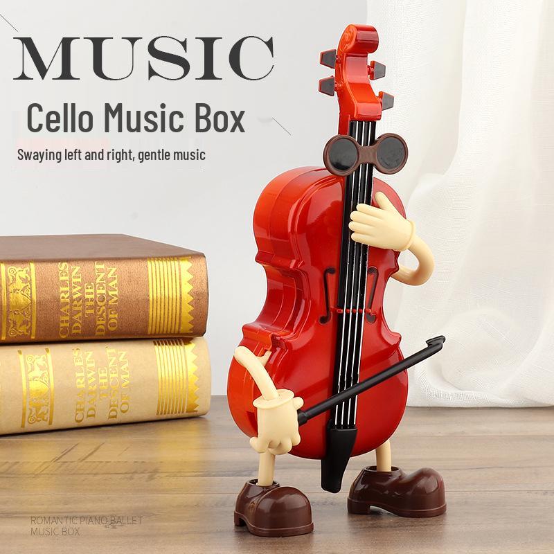 Mini tanzender Mann rotierende Spieluhr: Nähmaschine, Grammophon, Schreibmaschine Design