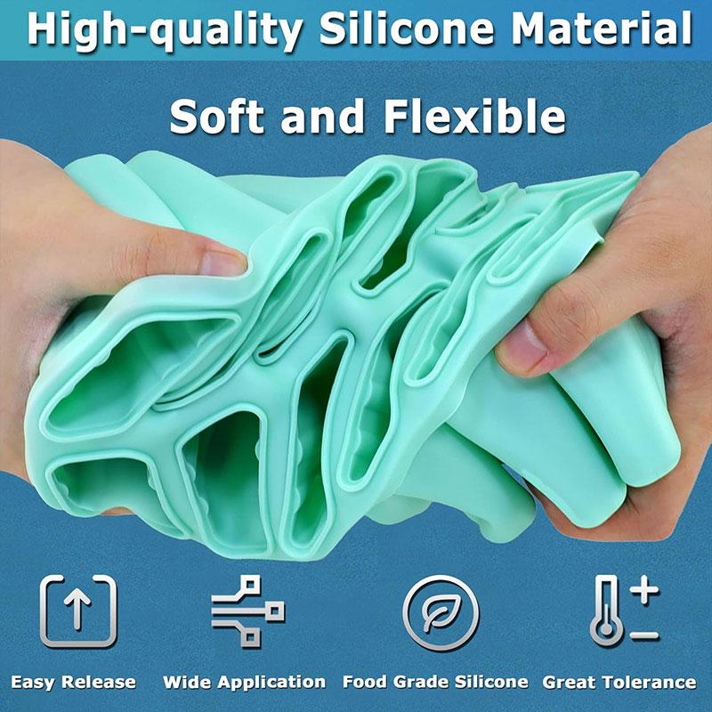 6/10 Mulden, selbstgemachte Eisformen aus BPA-freiem Silikon, Eis am Stiel-Maker für gefrorenes Eis, wiederverwendbare Eisform mit Trichter und Reinigungsbürste