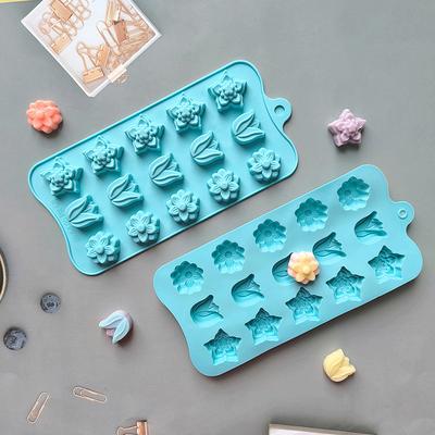 Blumenförmige Silikonform DIY Kuchen Dekoration Schokolade Süßigkeiten Eis Küche Backwerkzeug
