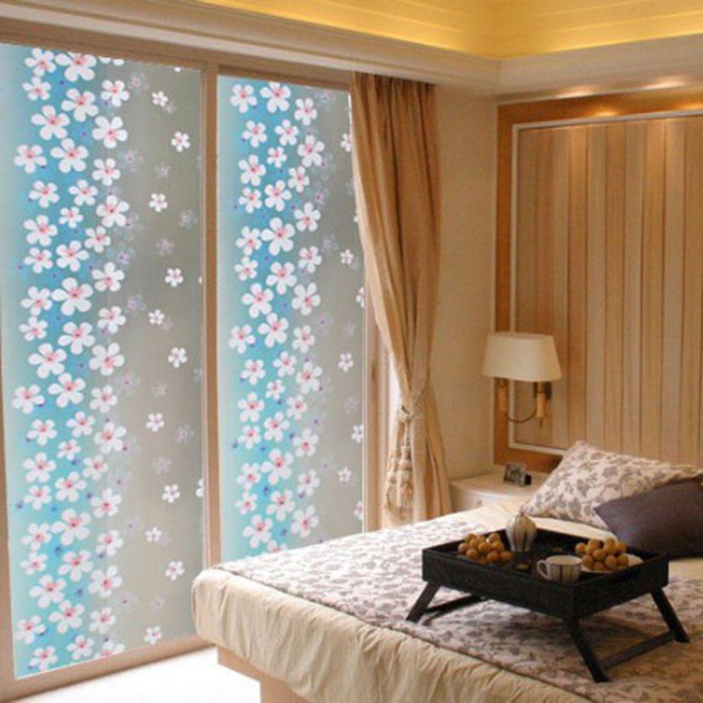 Waterproof Bedroom Adhesive Decorative Glass Stickers Window Film Cover