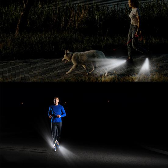 1 Pair LED Shoe Lights Rechargeable Headlights Waterproof High Lumens Ultralight Hands-Free Flashlights Running Shoe Lamps