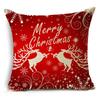 Decorazioni per la Casa Natale Nordico Rosso Stampato Federa in Poliestere per Soggiorno Camera da Letto funda de almohada