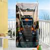 Kw Heavy Trucks Customized Name Beach Towel Quick-Dry Soft Microfiber Suitable for Swimming Gym Camping Yoga Vacation