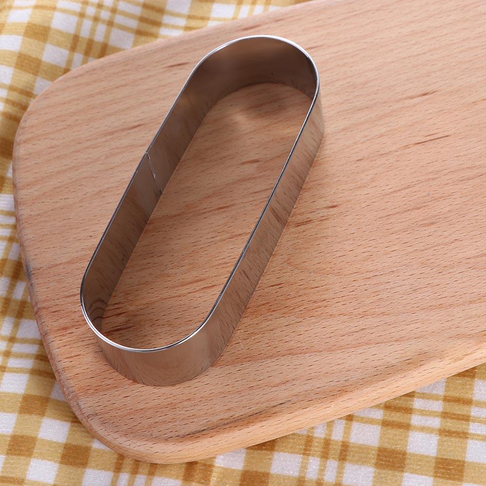 Stainless Steel Dessert Oval Tiramisu Mold Mousse Ring Cake Mold Cookie Cutter