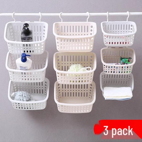 Plastic Hanging Storage Basket for Kitchen and Bathroom