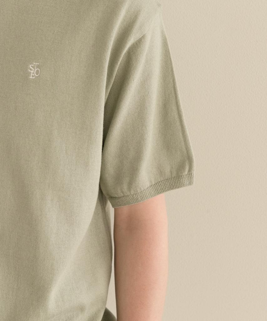 SELITIO Men'S Basic Round Half Knit Olive
