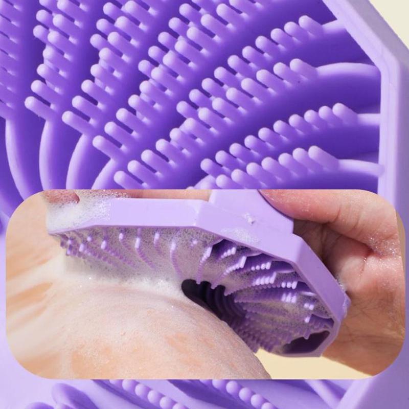 Soft Silicone Exfoliating Brush Cleanser Manual Body Cleansing Scrubber Shower Gentle Massage Bath Brush Bathroom Accessorie