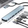 USB 3.0 Acht-in-Eins Typ-C Hub: Erweiterungsdock mit SD/TF-Kartenleser und Audio.