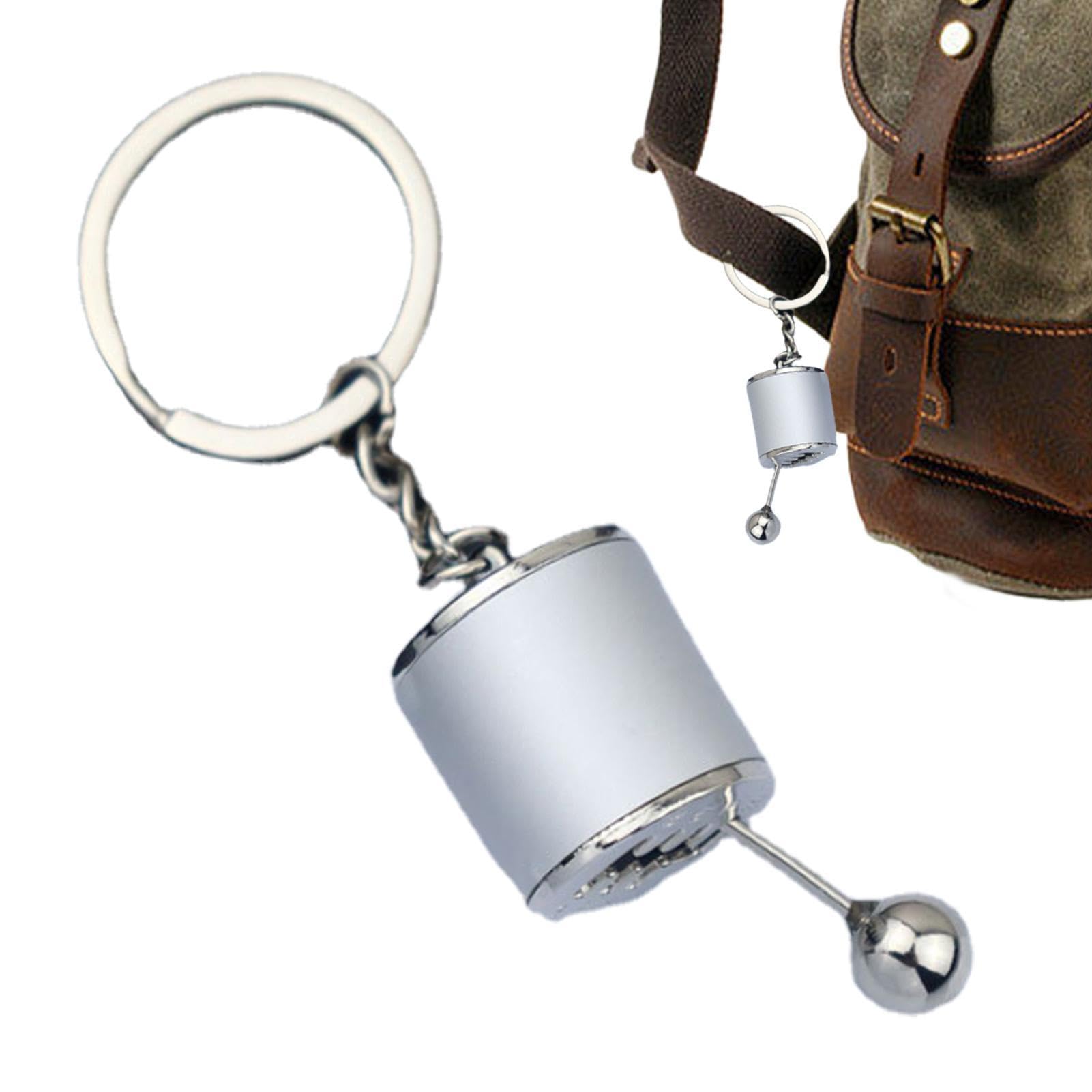 

[Keloglu] Gear Shift Keychain, Stick Shift Keychain-Gear Shifter Keychain,6 Speed Design Manual Gearbox Keychain,Manual Please refer to the description серебряный