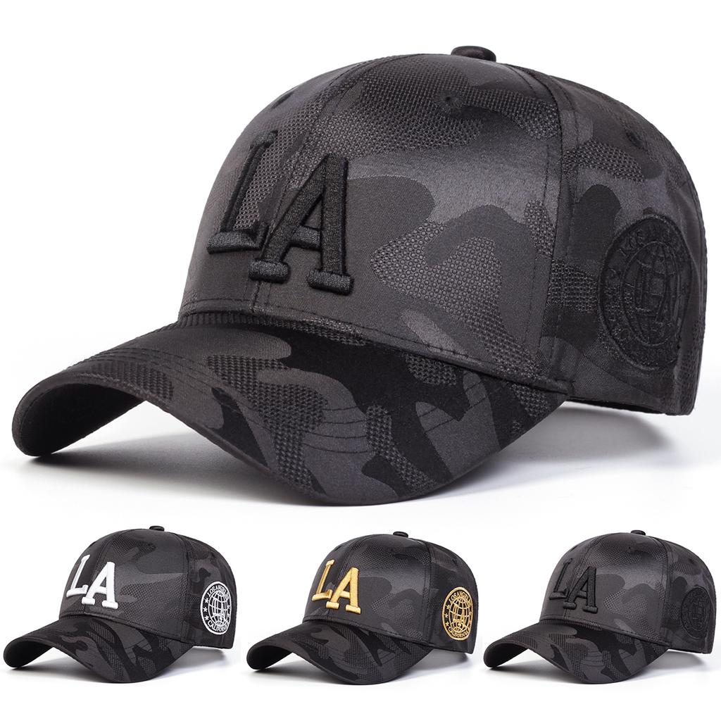 Unisex Letter Embroidery Adjustable Camouflage Baseball Hat Simple Caps Spring Autumn Outdoor Sport Travel