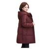 Women's Down Jacket Winter Mid To Long Style Mom Hooded Thick Warm White Duck Down Jacket